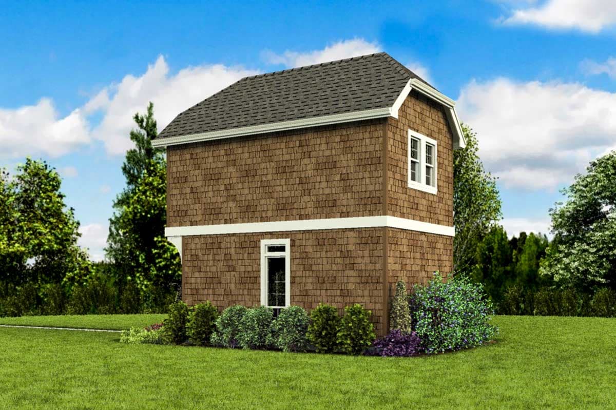 Plan 69703AM: Delightful Tiny House Plan with Upstairs Bedroom - 628 Sq Ft - Image #10 - Cottage, Vacation