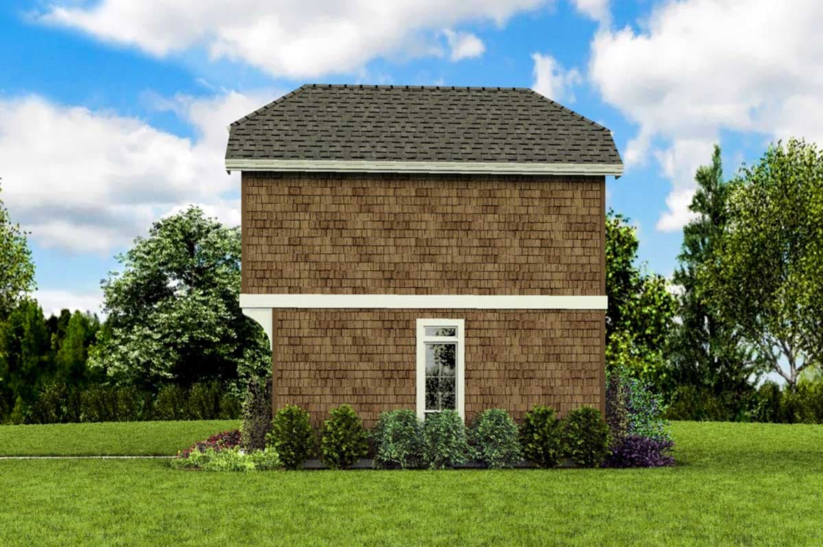 Plan 69703AM: Delightful Tiny House Plan with Upstairs Bedroom - 628 Sq Ft - Image #11 - Cottage, Vacation