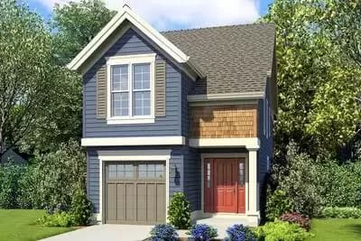 Narrow Lot 3-Bedroom Craftsman House Plan 