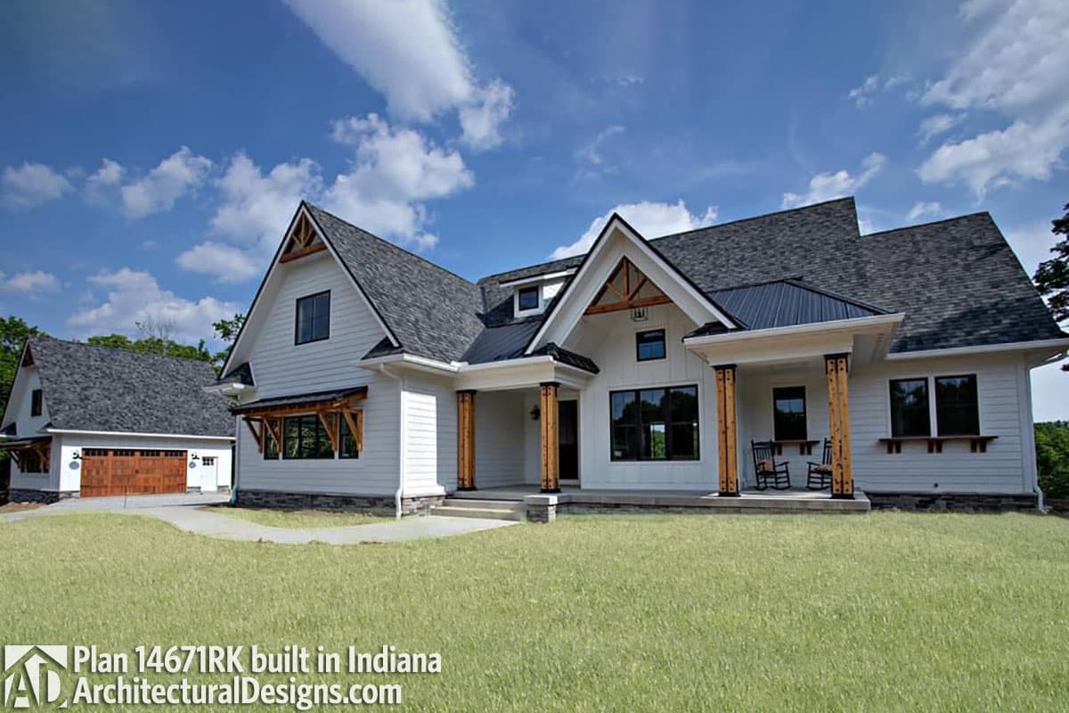 build gallery item - House Plan 14671RK comes to life in Indiana