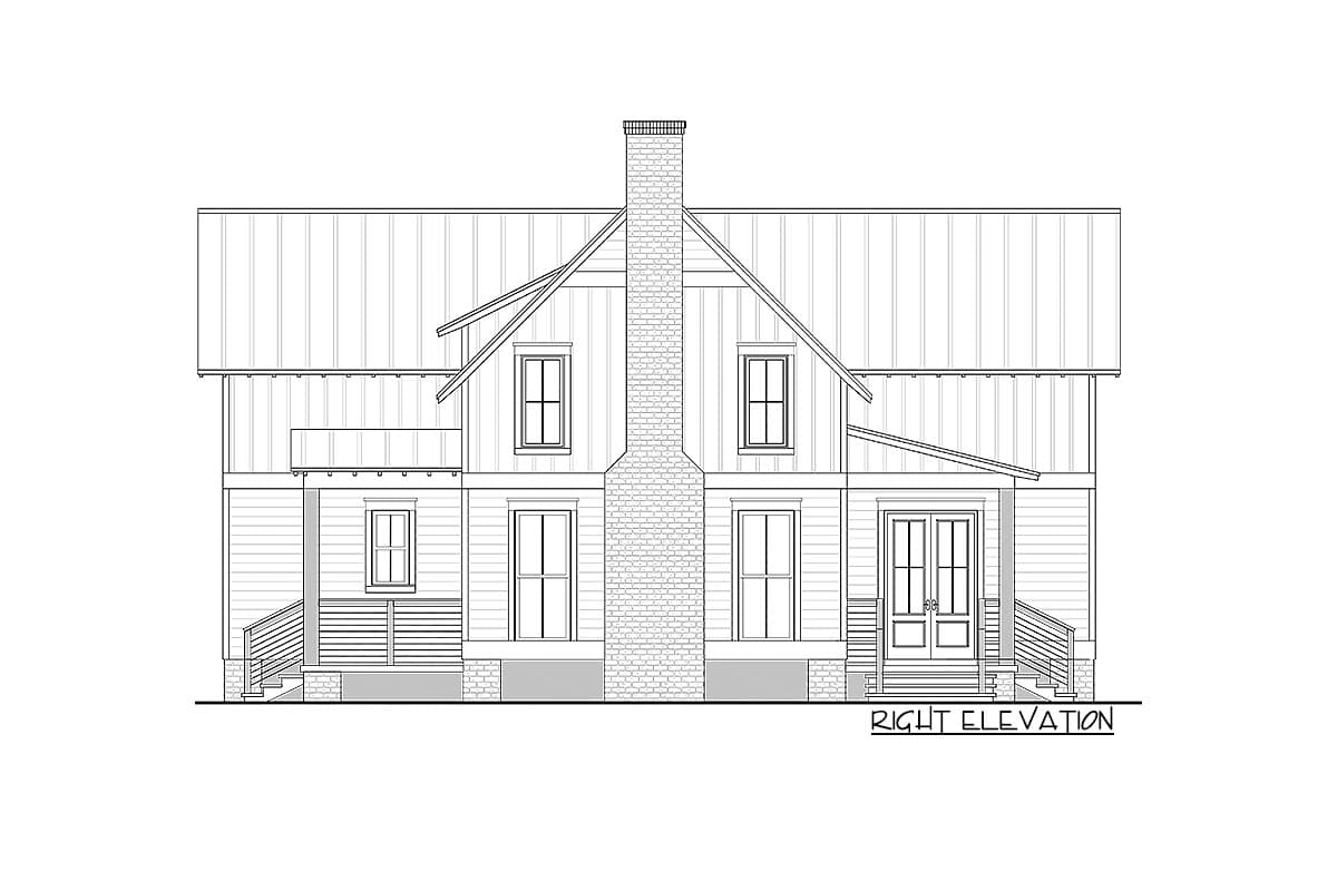 Plan 51789HZ: 3-Bed Cottage with Loft Overlook - Image #4 - Cottage, Country