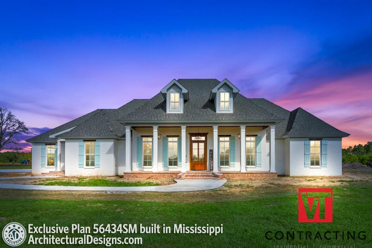 Plan 56434SM: Downsized Southern Home Plan with Outdoor Grilling Porch - 3121 Sq Ft - Image #5 - Acadian, European, French Country, Louisiana-Style, Southern