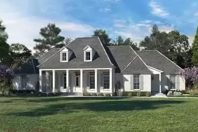 Downsized Southern Home Plan with Outdoor Grilling Porch - 3121 Sq Ft