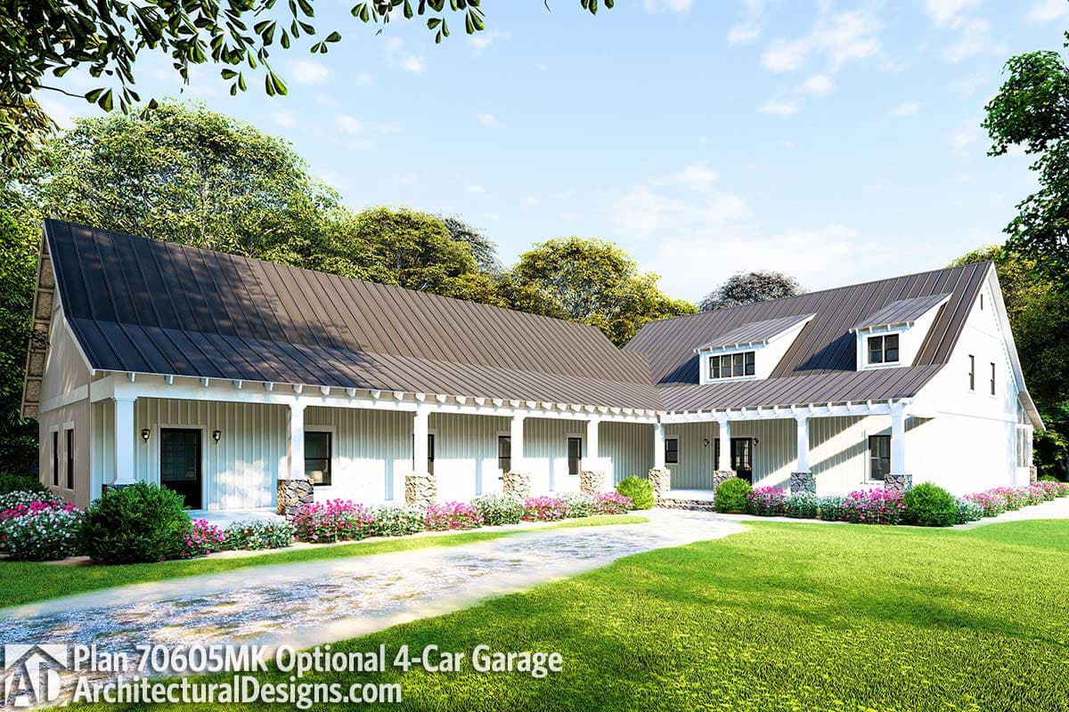 Plan 70605MK: Porch Lover's Farmhouse Plan with 2-Car Garage - 2860 Sq Ft - Image #7 - Country, Farmhouse, Modern Farmhouse, Southern, Traditional