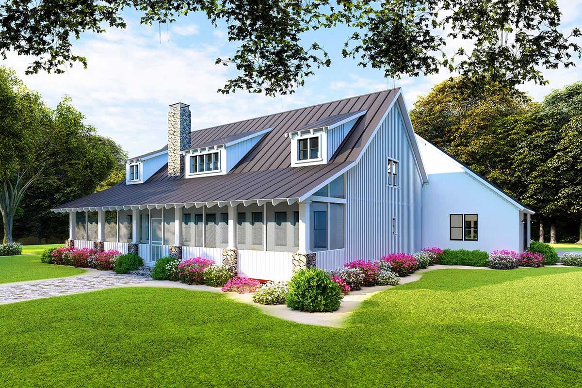 Plan 70605MK: Porch Lover's Farmhouse Plan with 2-Car Garage - 2860 Sq Ft - Image #4 - Country, Farmhouse, Modern Farmhouse, Southern, Traditional