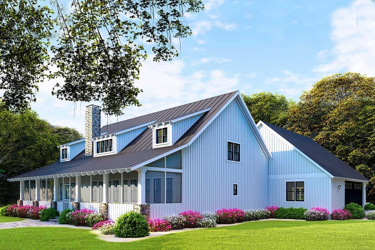 Plan 70605MK: Porch Lover's Farmhouse Plan with 2-Car Garage - 2860 Sq Ft - Image #6 - Country, Farmhouse, Modern Farmhouse, Southern, Traditional