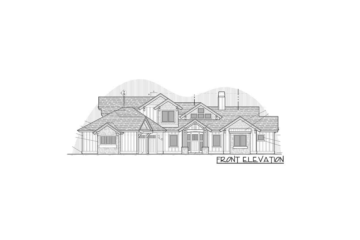 Plan 54236HU: Mountain Ranch Home Plan with Upstairs Bonus - Image #46 - Country, Craftsman, Mountain, Rustic, Vacation