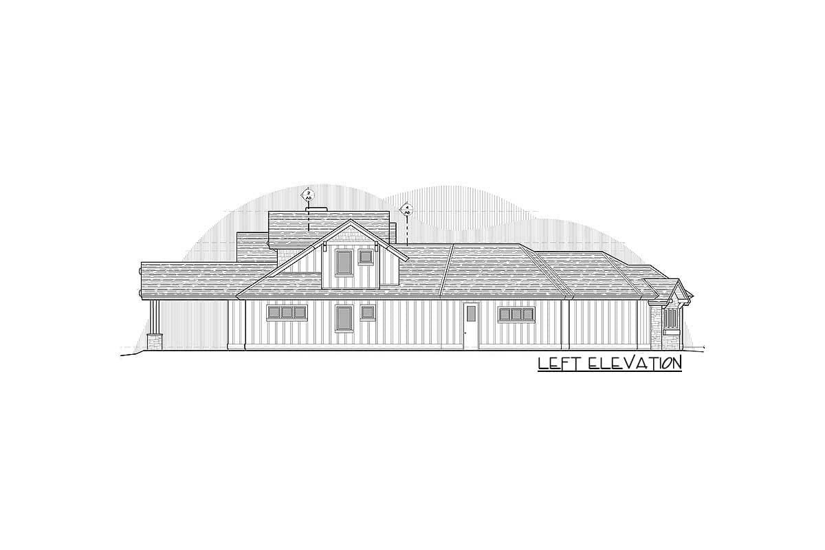 Plan 54236HU: Mountain Ranch Home Plan with Upstairs Bonus - Image #47 - Country, Craftsman, Mountain, Rustic, Vacation