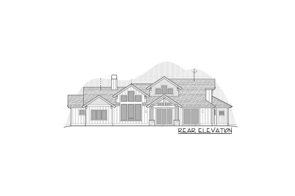Plan 54236HU: Mountain Ranch Home Plan with Upstairs Bonus - Image #48 - Country, Craftsman, Mountain, Rustic, Vacation