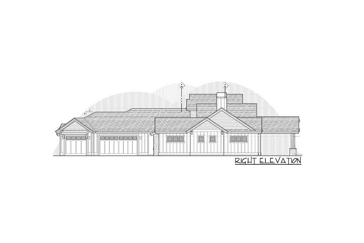Plan 54236HU: Mountain Ranch Home Plan with Upstairs Bonus - Image #49 - Country, Craftsman, Mountain, Rustic, Vacation