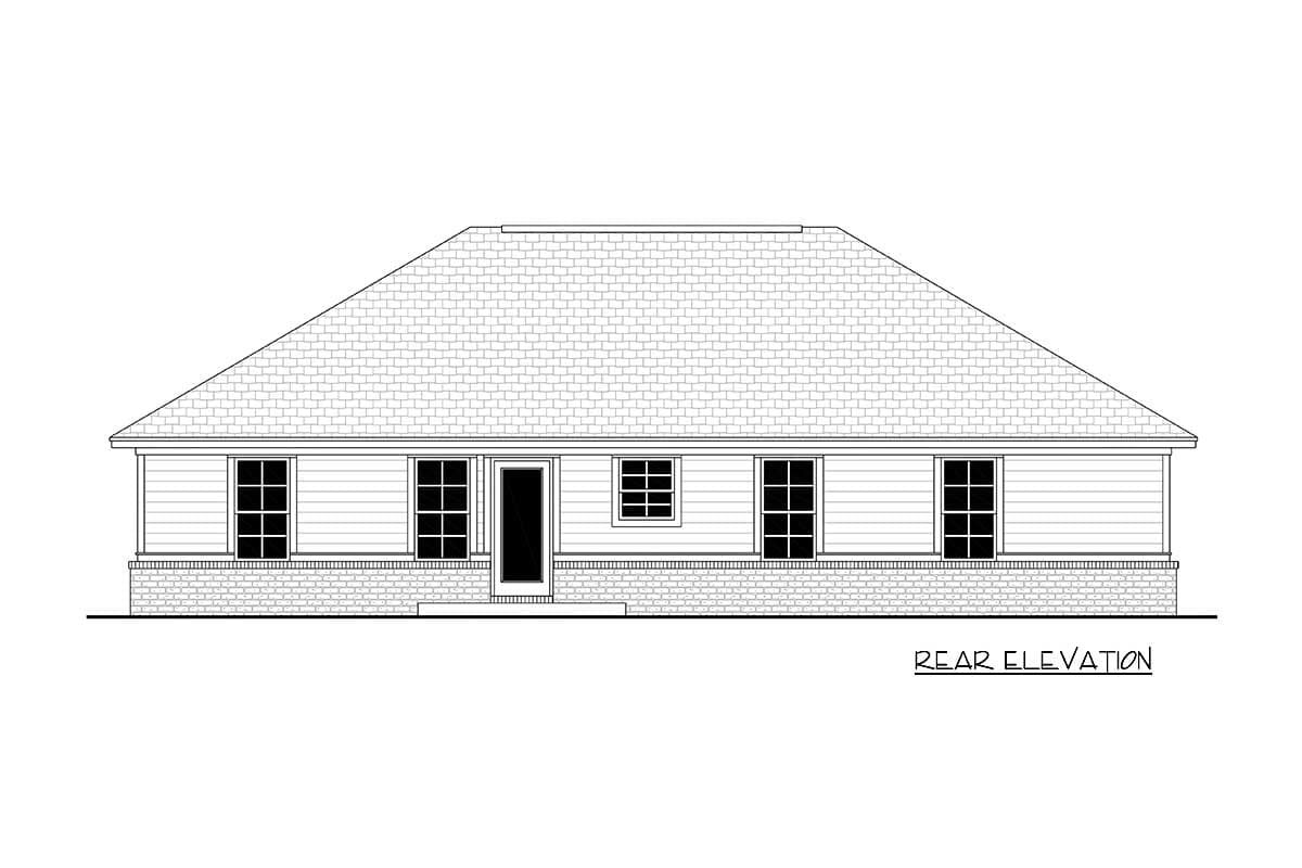 Plan 51790HZ: Revitalized Traditional Ranch Home Plan with 3 Bedrooms - 1232 Sq Ft - Image #24 - Cottage, Country, Ranch, Traditional