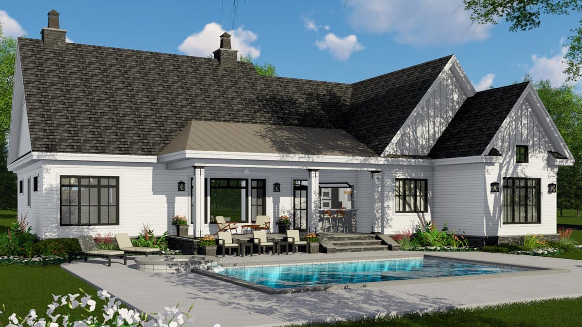 Plan 14673RK: Modern Farmhouse Plan with Open Concept Core Plus Bonus Room - 2332 Sq Ft - Image #43 - Cottage, Country, Farmhouse, Modern Farmhouse, New American, Southern, Traditional