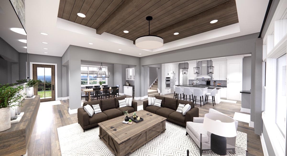 Plan 14673RK: Modern Farmhouse Plan with Open Concept Core Plus Bonus Room - 2332 Sq Ft - Image #8 - Cottage, Country, Farmhouse, Modern Farmhouse, New American, Southern, Traditional