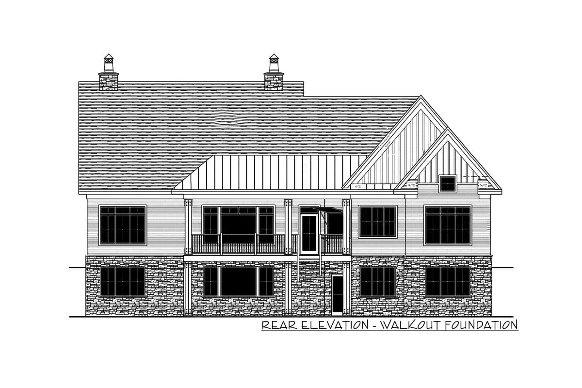 Plan 14673RK: Modern Farmhouse Plan with Open Concept Core Plus Bonus Room - 2332 Sq Ft - Image #38 - Cottage, Country, Farmhouse, Modern Farmhouse, New American, Southern, Traditional