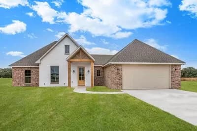 4 Bed House Plan with Brick Exterior and Vaulted Covered Entry - 1875 Sq Ft
