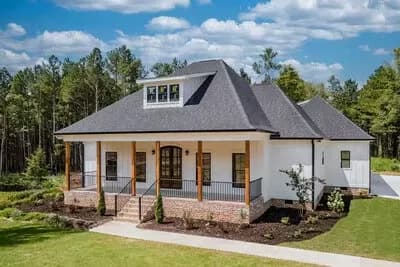 Southern-Inspired 4-Bedroom House Plan with Inviting Front Porch - 2317 Sq Ft