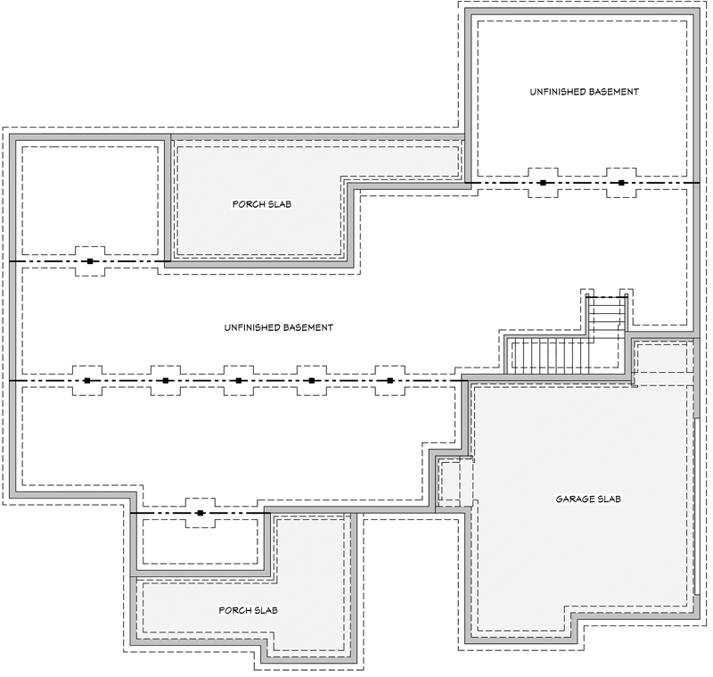 Plan 51793HZ: 4-Bed Country Craftsman House Plan with 2-Car Garage - 2373 Sq Ft - Floor Plan - Basement - Country, Craftsman, Traditional
