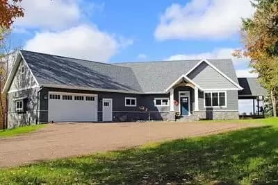 One-Story Craftsman Ranch Home Plan with Angled Garage - 1639 Sq Ft