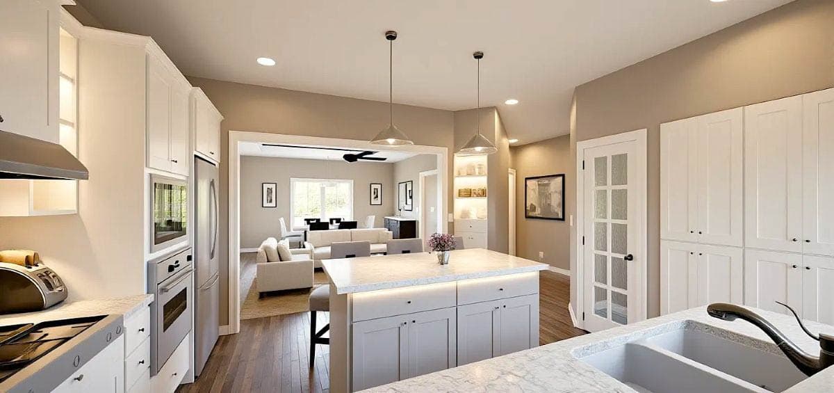 Plan 28930JJ: 3-Bed Country Cottage House Plan with 2-Car Garage - Image #4 - Cottage, Country, Farmhouse, Ranch, Traditional