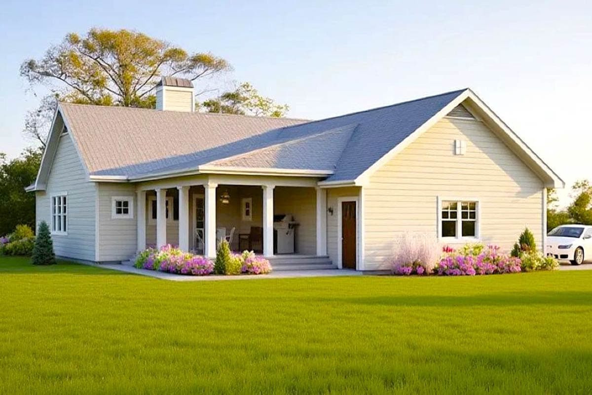 Plan 28930JJ: 3-Bed Country Cottage House Plan with 2-Car Garage - Image #5 - Cottage, Country, Farmhouse, Ranch, Traditional