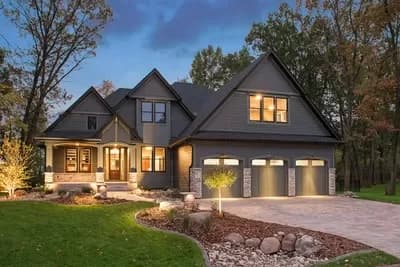 Exclusive Craftsman Home Plan with Indoor Sports Court