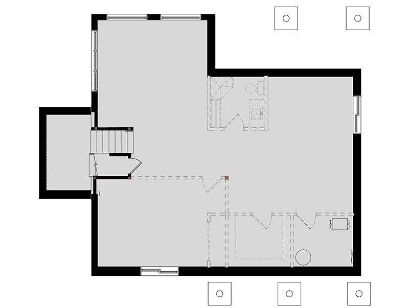 Plan 22534DR: Modern Home Plan with First-Floor Master Suite - Floor Plan - 2nd Floor - Contemporary, Modern, Vacation