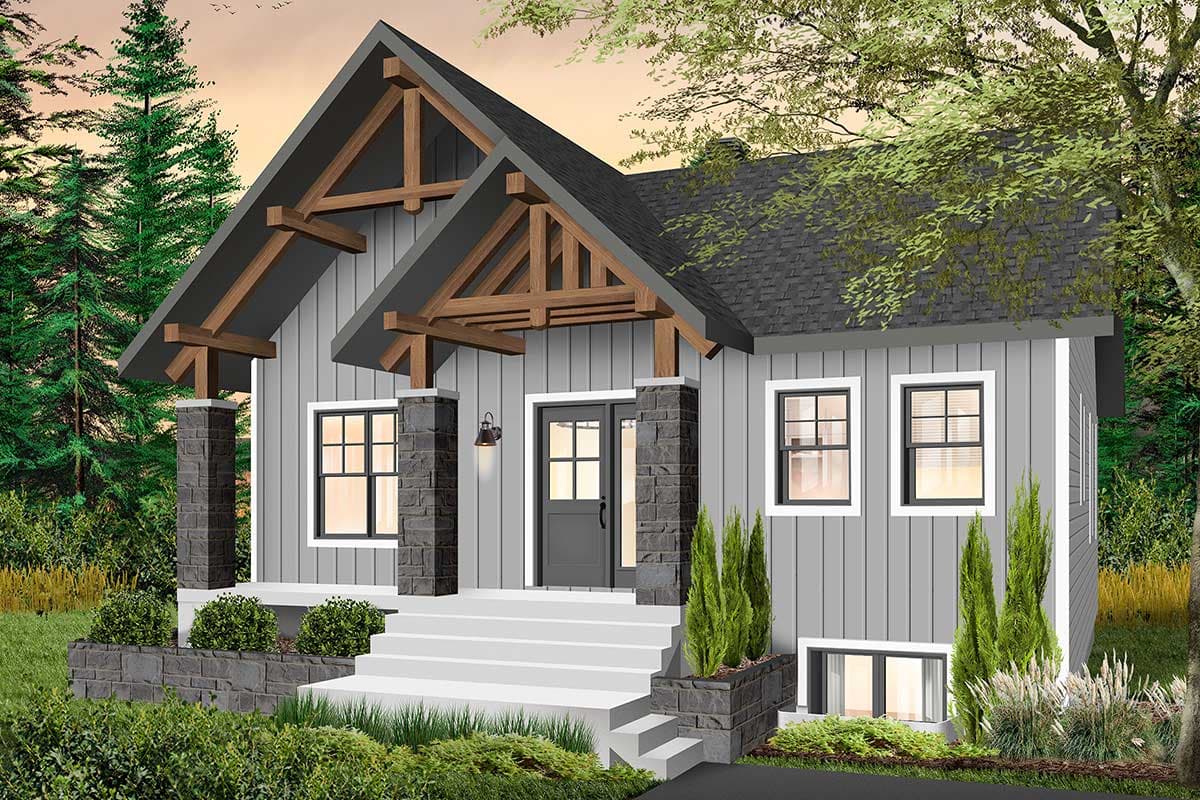 Plan 22535DR: 3-Bed Modern Rugged House Plan with Finished Lower Level - Image #44 - Cape Cod, Contemporary, Cottage, Country, Craftsman, Northwest, Rustic, Vacation
