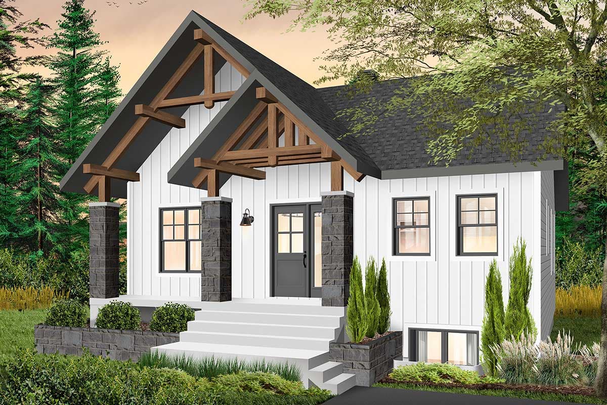 Plan 22535DR: 3-Bed Modern Rugged House Plan with Finished Lower Level - Image #45 - Cape Cod, Contemporary, Cottage, Country, Craftsman, Northwest, Rustic, Vacation