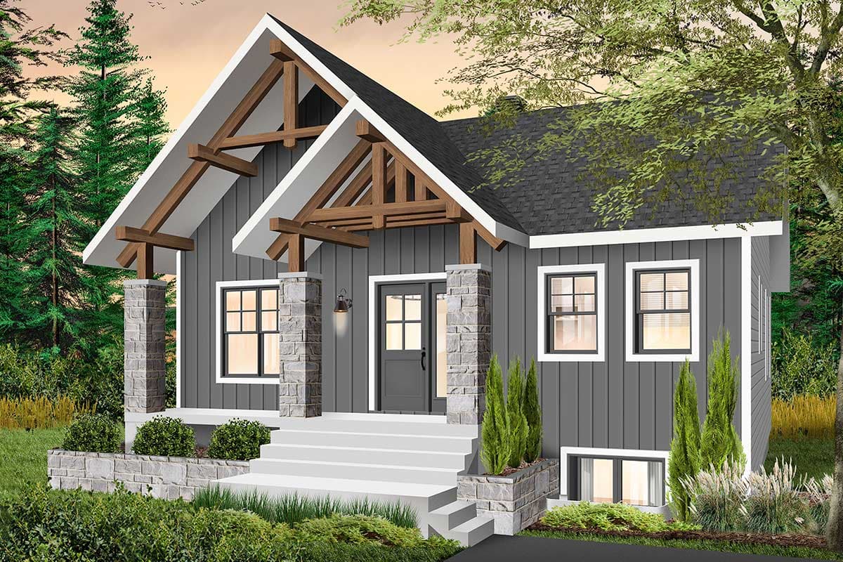 Plan 22535DR: 3-Bed Modern Rugged House Plan with Finished Lower Level - Image #43 - Cape Cod, Contemporary, Cottage, Country, Craftsman, Northwest, Rustic, Vacation