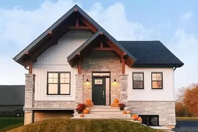3-Bed Modern Rugged House Plan with Finished Lower Level