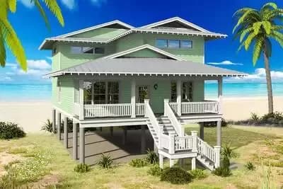 Expanded Narrow Lot Beach Cottage