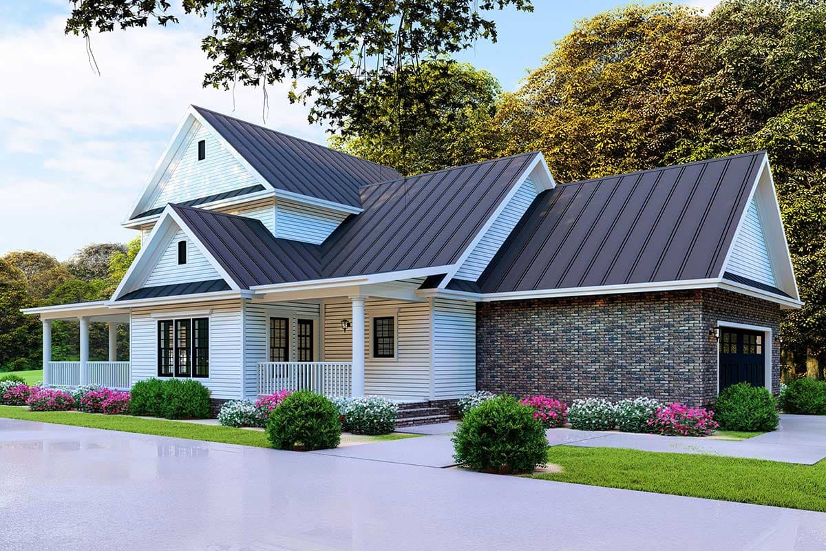 Plan 70606MK: New American House Plan with L-Shaped Porch and Upstairs Expansion - Image #5 - Country, Farmhouse, New American