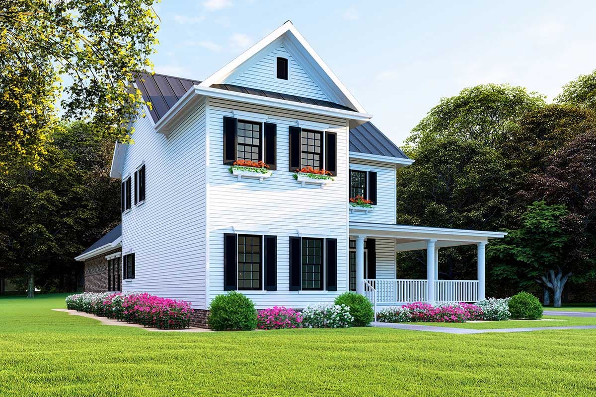 Plan 70606MK: New American House Plan with L-Shaped Porch and Upstairs Expansion - Image #7 - Country, Farmhouse, New American