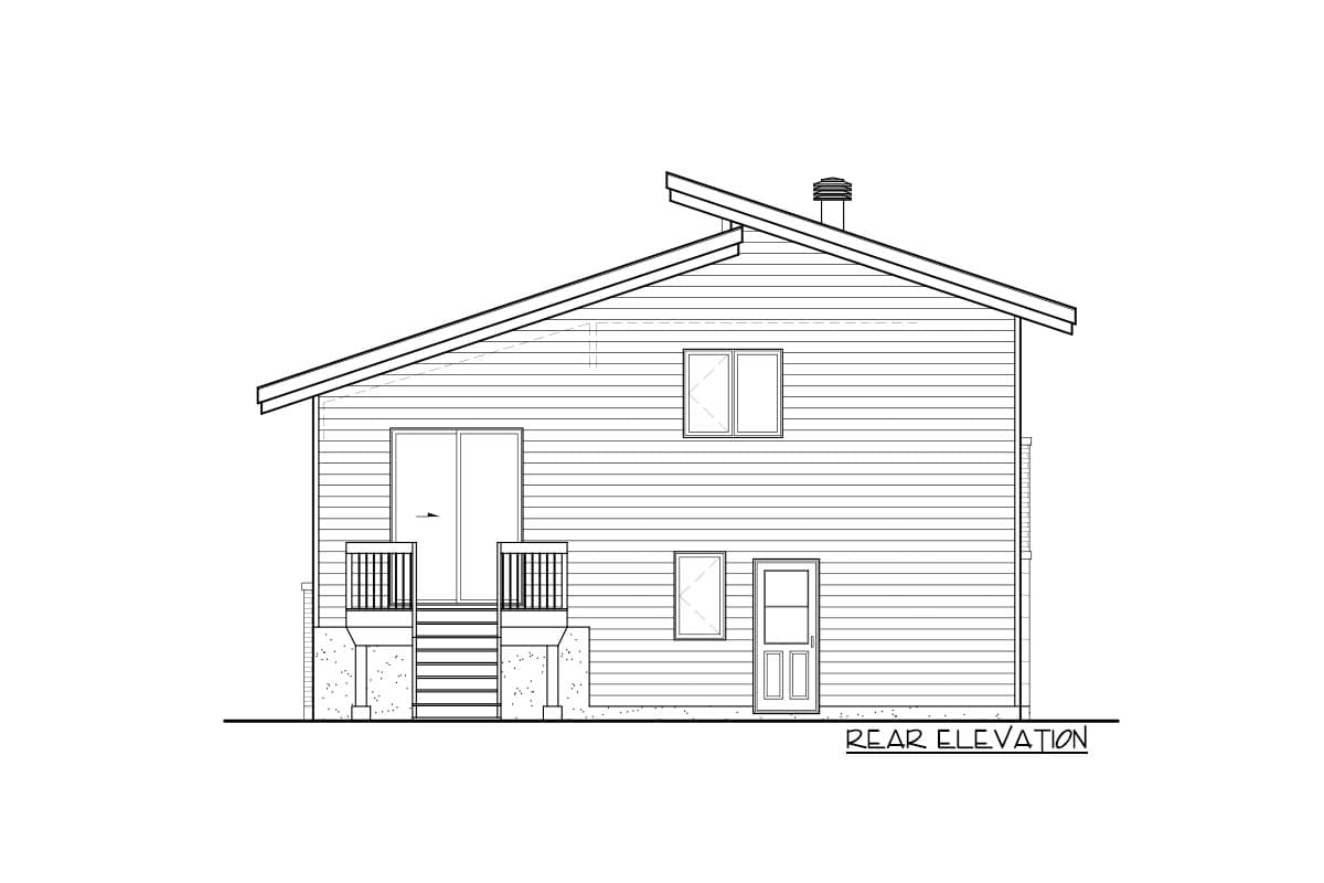 Plan 80915PM: Modern 2-Bed Split Level Home Plan  - Image #4 - Contemporary, Modern, Northwest