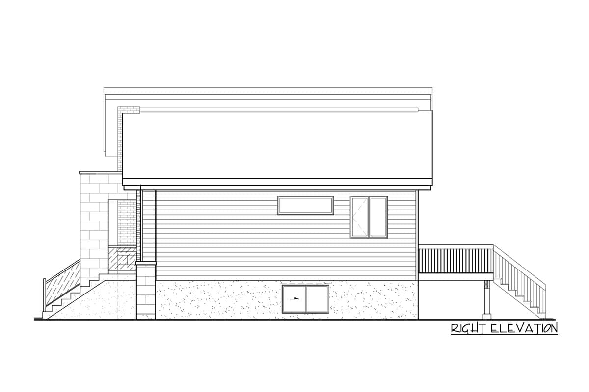 Plan 80915PM: Modern 2-Bed Split Level Home Plan  - Image #5 - Contemporary, Modern, Northwest
