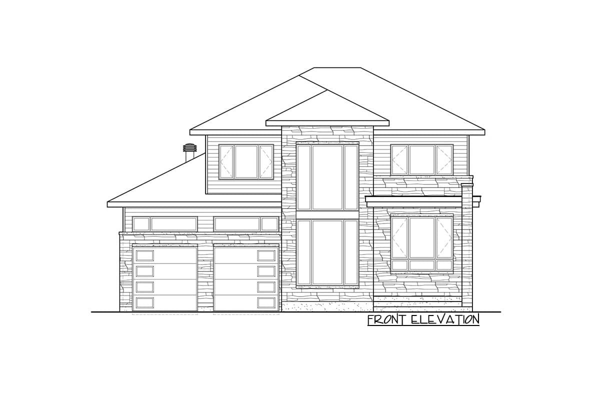 Plan 80917PM: Contemporary 3-Bedroom House Plan with 2-Car Garage - 1899 Sq Ft - Image #7 - Contemporary, Hill Country, Modern, Northwest