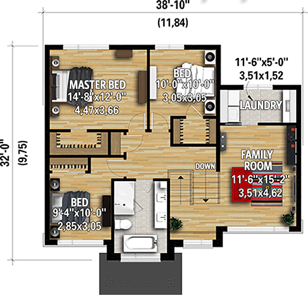 Plan 80921PM: Contemporary 3-Bed House Plan  - Floor Plan - 2nd Floor - Contemporary, Modern, Northwest