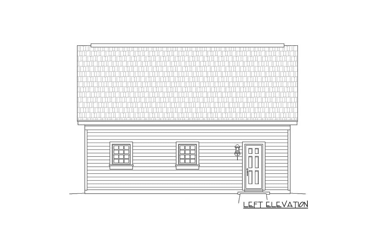 Plan 68563VR: Detached Garage Plan with Storage Above - Image #6 - Carriage, Country, Traditional