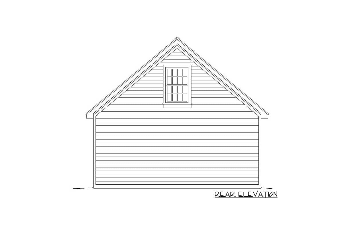 Plan 68563VR: Detached Garage Plan with Storage Above - Image #7 - Carriage, Country, Traditional