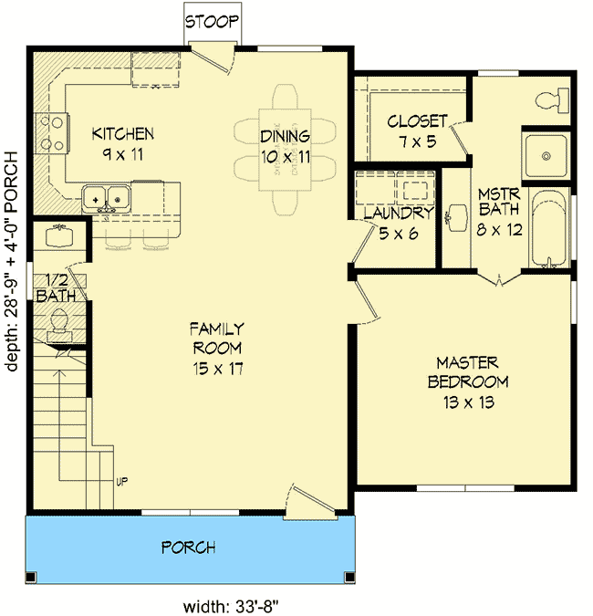 Plan 68562VR: Endearing 3-Bed Traditional Home Plan with First-Floor Master - Floor Plan - Main Level - Country, Craftsman, Northwest