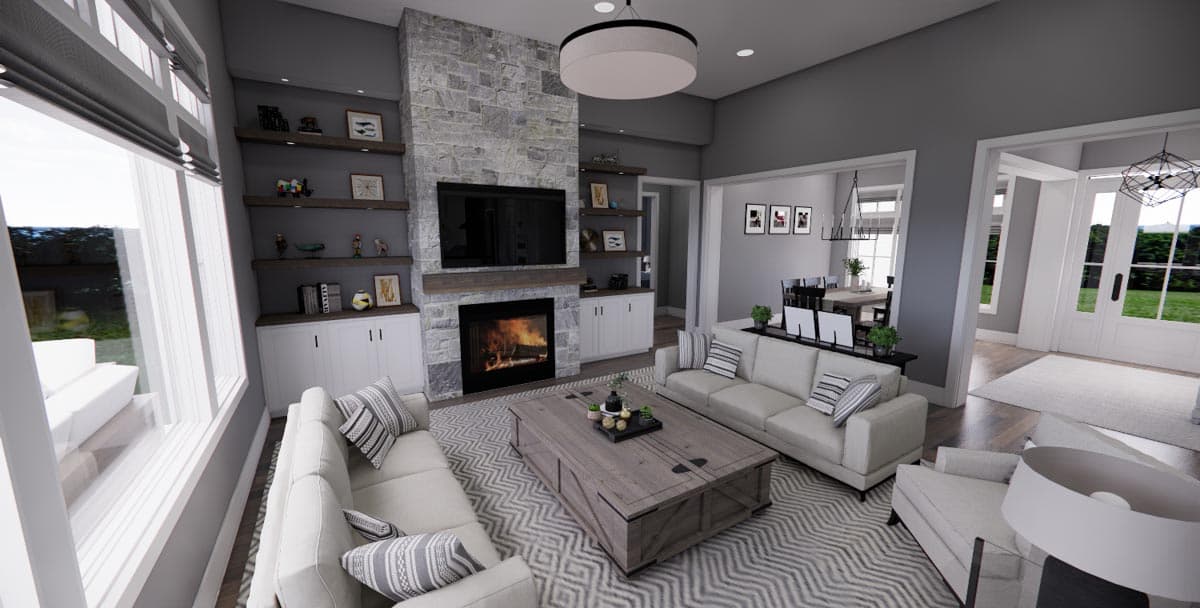 Plan 14674RK: 4-Bed New American Farmhouse Plan with Bonus Over Garage - Image #16 - Country, Craftsman, Farmhouse, Modern Farmhouse, New American, Traditional