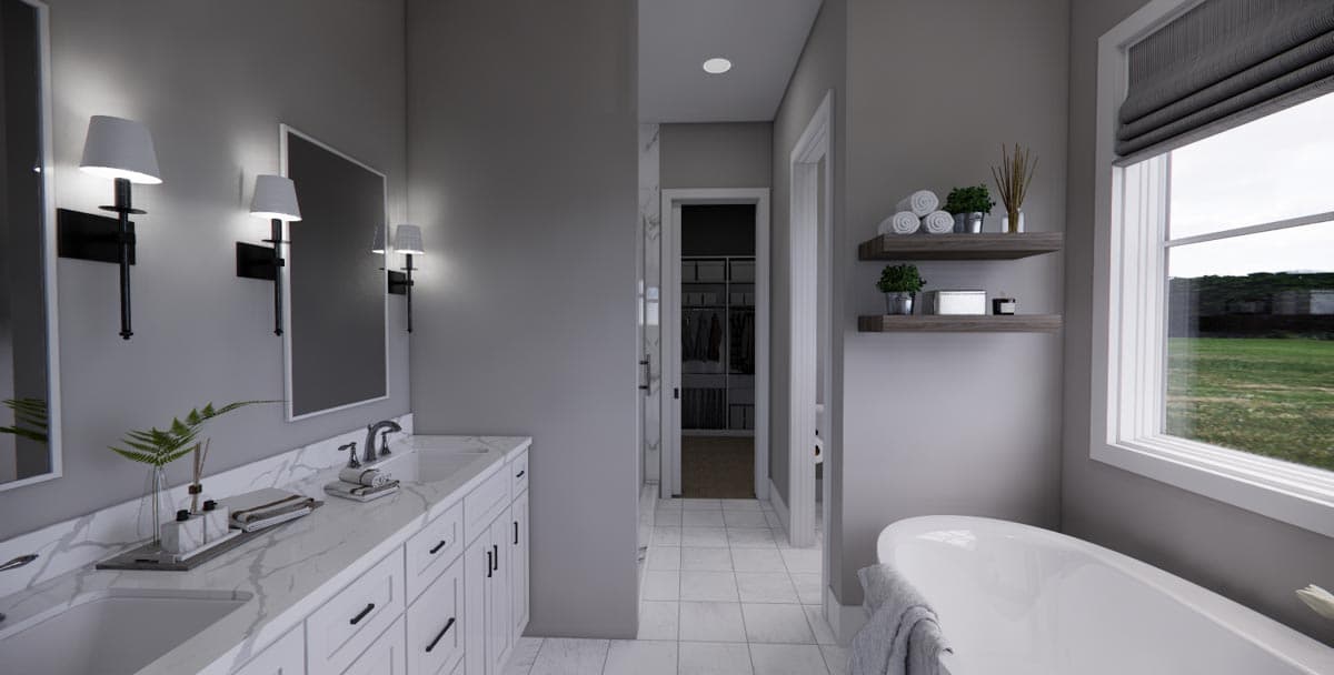 Plan 14674RK: 4-Bed New American Farmhouse Plan with Bonus Over Garage - Image #33 - Country, Craftsman, Farmhouse, Modern Farmhouse, New American, Traditional