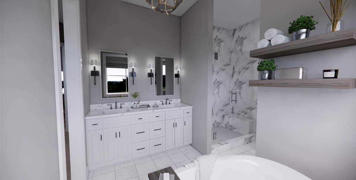 Plan 14674RK: 4-Bed New American Farmhouse Plan with Bonus Over Garage - Image #34 - Country, Craftsman, Farmhouse, Modern Farmhouse, New American, Traditional