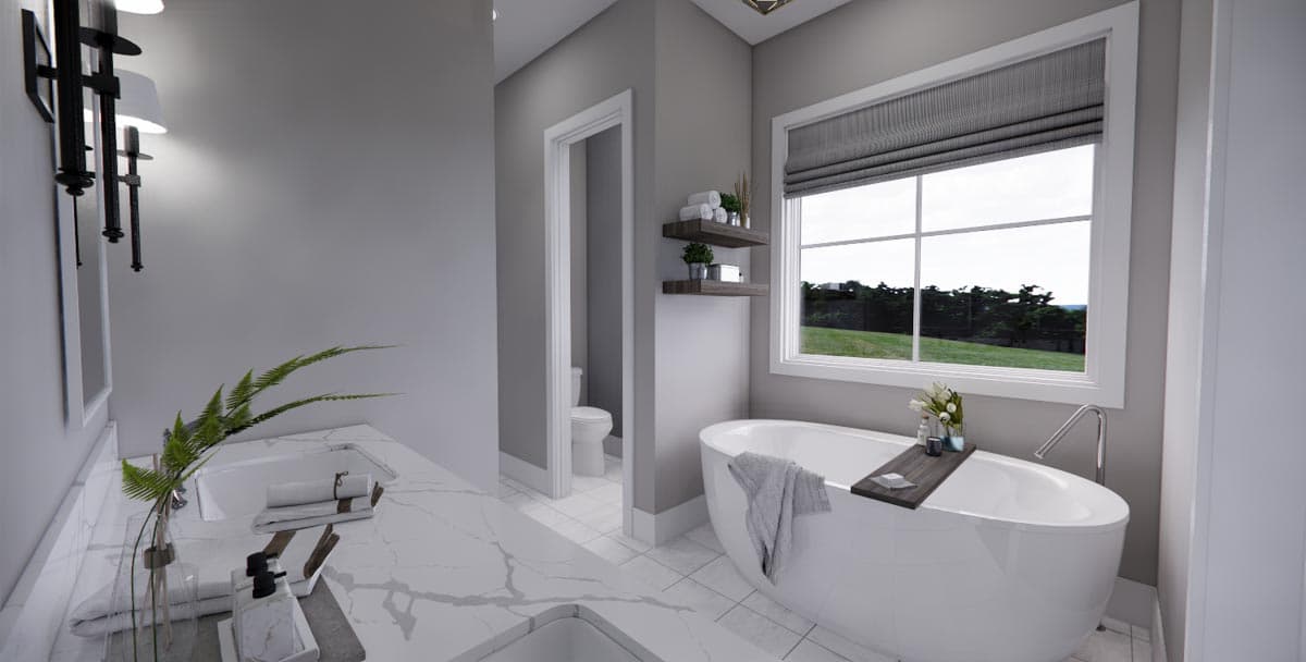 Plan 14674RK: 4-Bed New American Farmhouse Plan with Bonus Over Garage - Image #35 - Country, Craftsman, Farmhouse, Modern Farmhouse, New American, Traditional