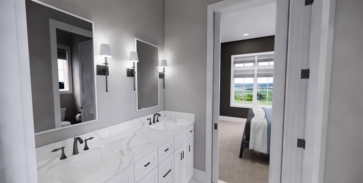 Plan 14674RK: 4-Bed New American Farmhouse Plan with Bonus Over Garage - Image #40 - Country, Craftsman, Farmhouse, Modern Farmhouse, New American, Traditional