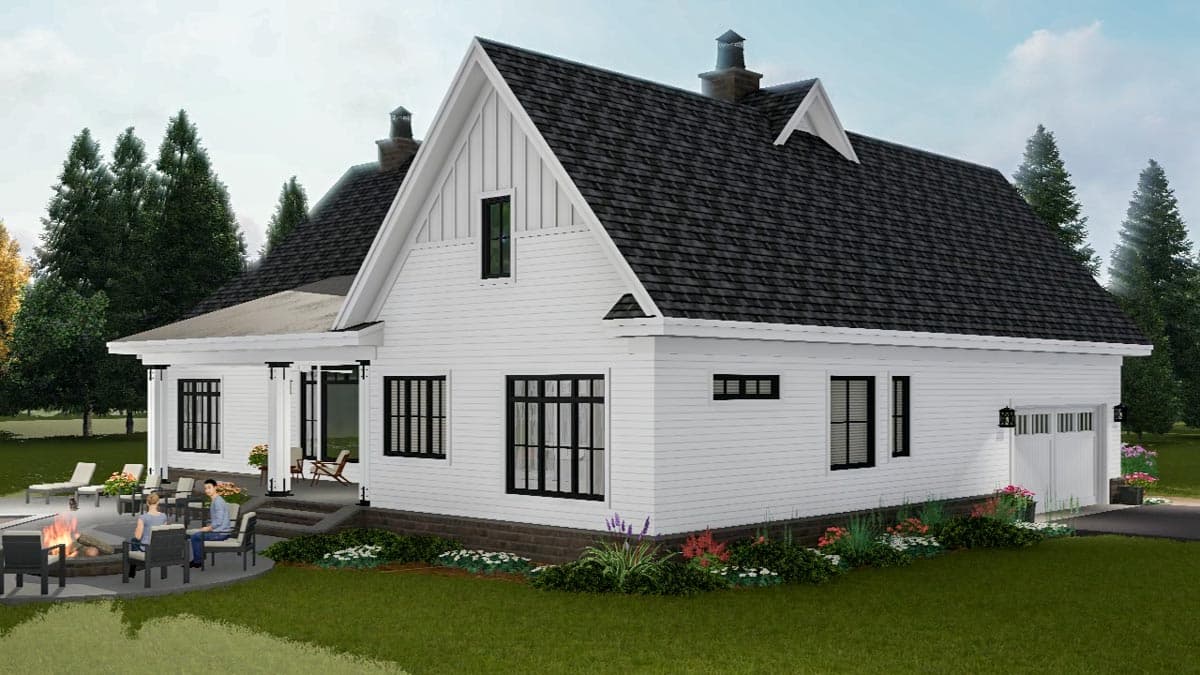 Plan 14674RK: 4-Bed New American Farmhouse Plan with Bonus Over Garage - Image #9 - Country, Craftsman, Farmhouse, Modern Farmhouse, New American, Traditional