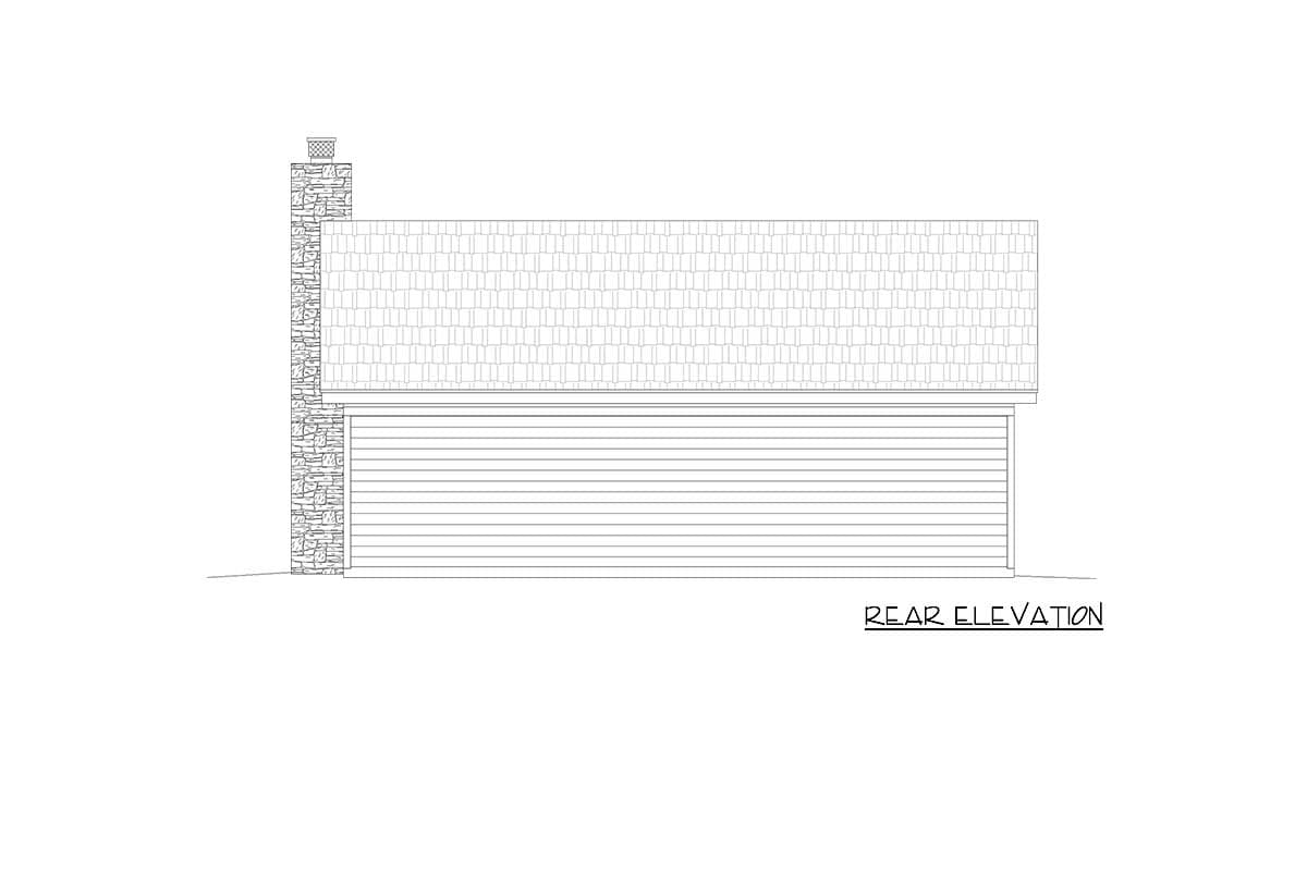 Plan 68565VR: Charming 2-Bed Country Ranch Home Plan - 900 Sq Ft - Image #4 - Country, Ranch