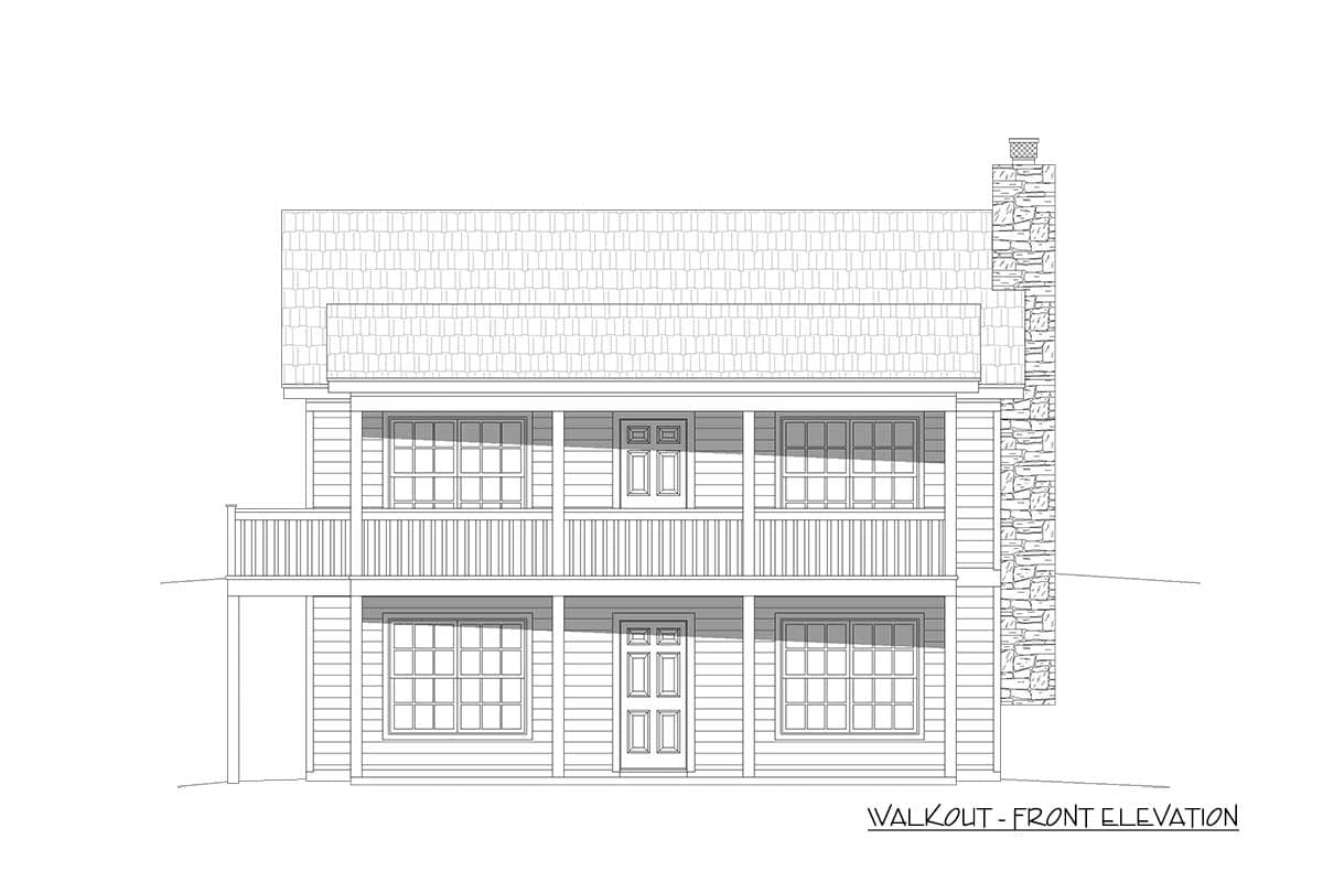 Plan 68565VR: Charming 2-Bed Country Ranch Home Plan - 900 Sq Ft - Image #6 - Country, Ranch