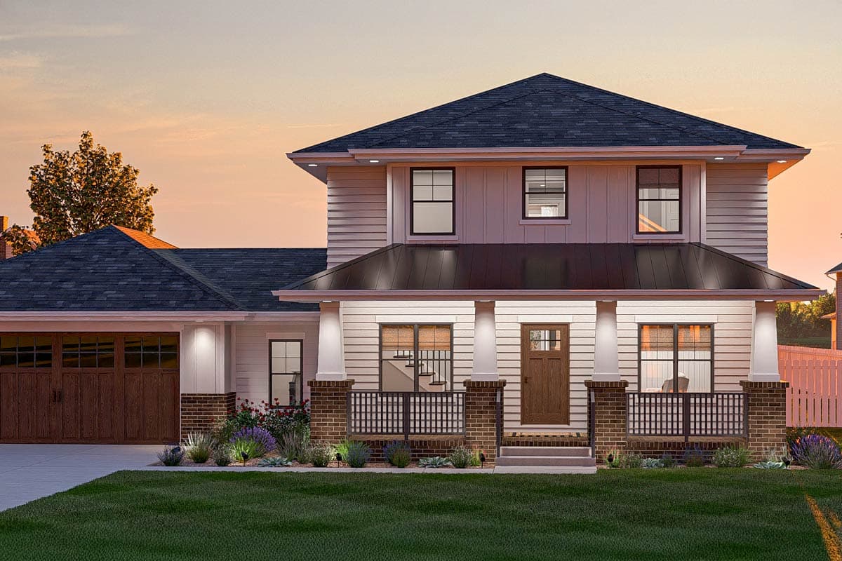 Plan 62743DJ: Modern Northwest-Style House Plan with Covered Front Porch - Image #7 - New American, Northwest