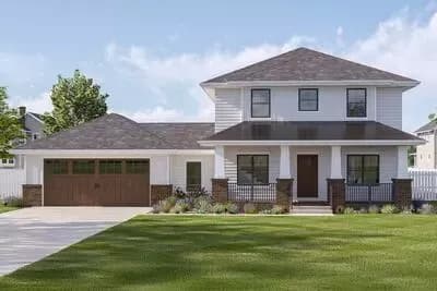 Modern Northwest-Style House Plan with Covered Front Porch